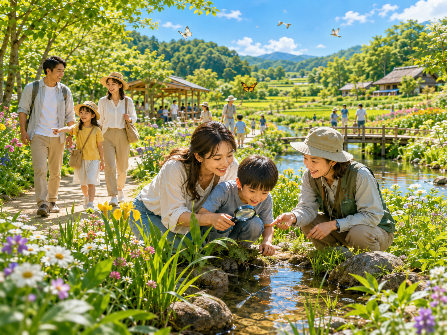 里山と自然共生のイメージ